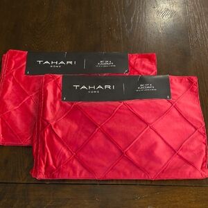 Tahari Home Vibrant Pink Quilted Placemats 2 Sets of 4